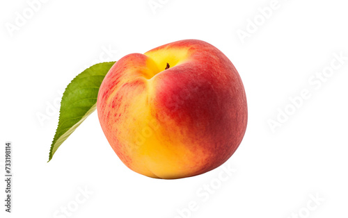 Juicy Delight Nectarine Isolated on Transparent Background PNG.