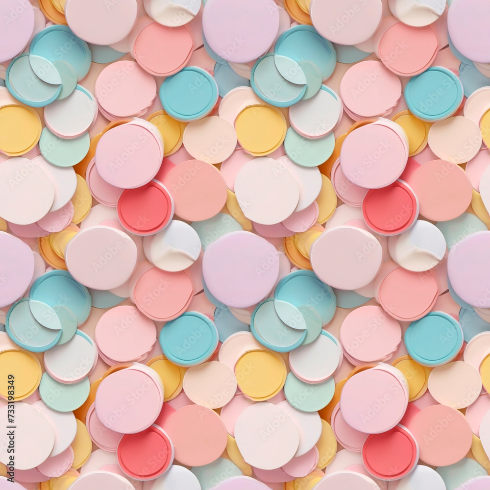 the background is made of pastel colored roundels. seamless pattern the background is made of pastel colored roundels. seamless pattern