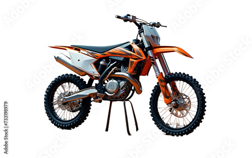 Dual-Purpose Off Road Bike Isolated on Transparent Background PNG.