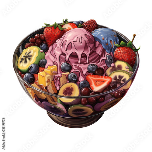 berry mix ice cream