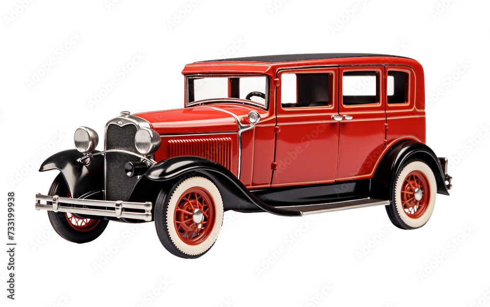 Classic Collectible Car Isolated on Transparent Background PNG.