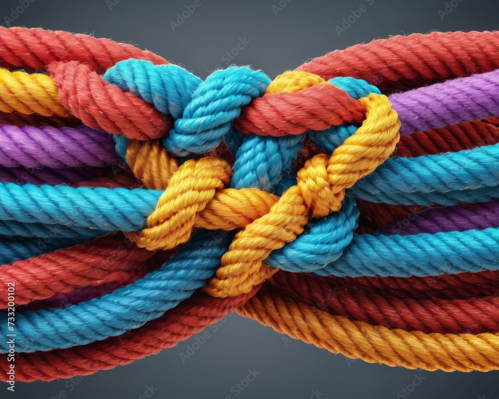 Vibrant Rope Background Illustration: Colorful Wild Rope Design