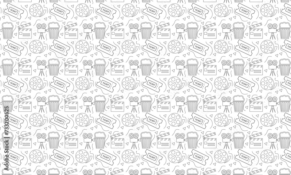 Fast food. Seamless background. Vector fast food pattern.