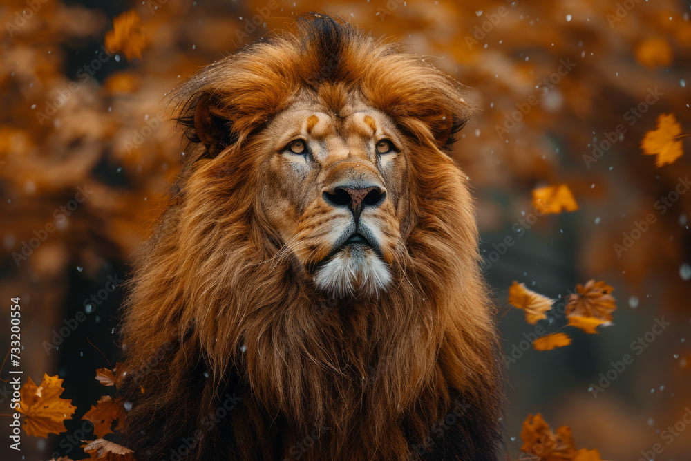 Beautiful Close-Up Lion Portrait