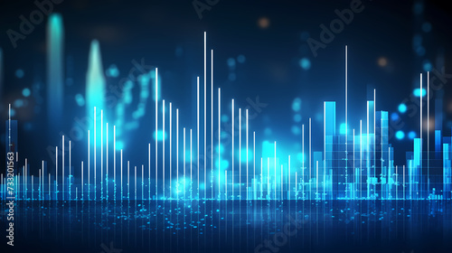 Stock market information technology concept illustration, illustration that can be used to analyze financial statements