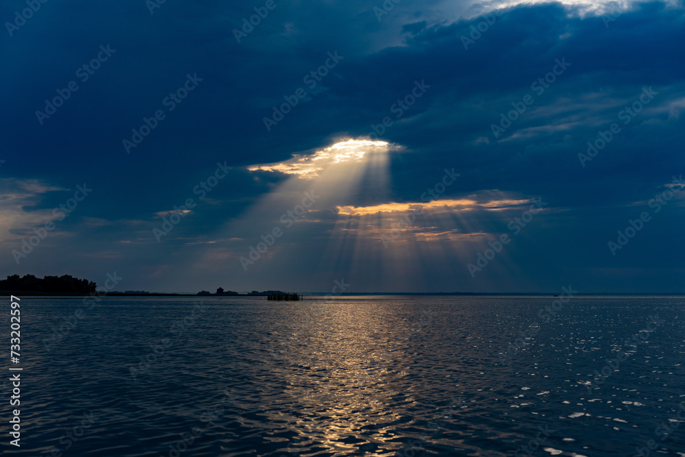 The Great Russian Volga River and its banks. The Great Russian Volga River and its banks.