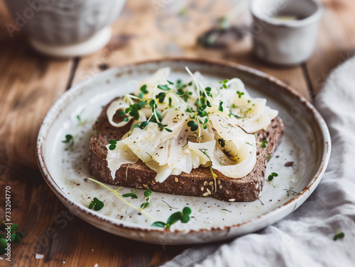 Danish Smørrebrød with Pickled Herring