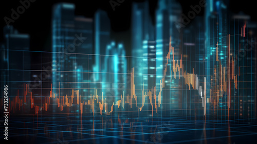 Stock market abstract background, economic and infographic concept