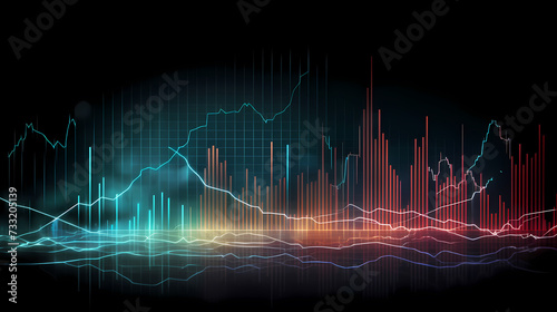 Stock market abstract background, economic and infographic concept