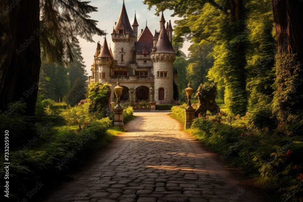 A wonderful cute princess castle in a fairytale style, a wonderful cute princess castle in a fairytale style. Ai generated