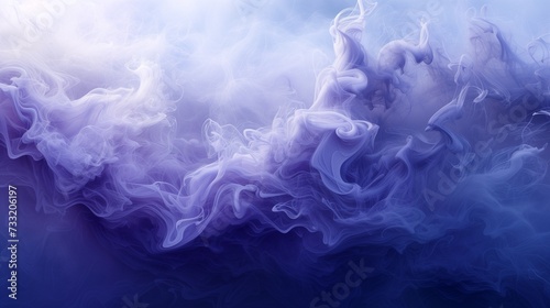 Subdued wisps of lavender  pearl white  and misty gray smoke delicately floating against a solid indigo canvas  crafting a serene and sophisticated abstract scene. 