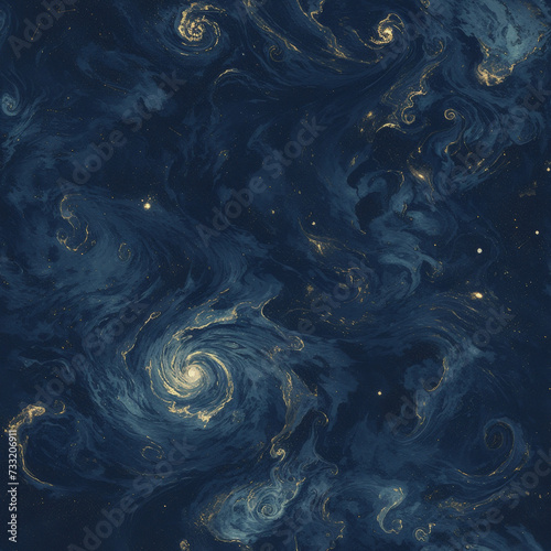 universe, stars night sky as background on a seamless tile, ai generated