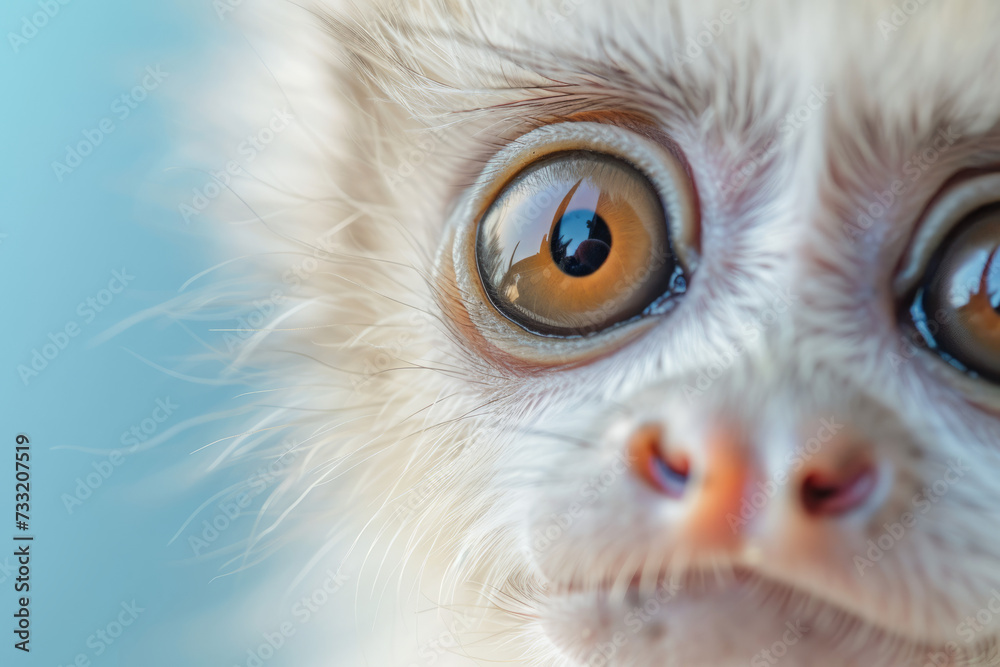 A close-up portrait of a monkey A close-up portrait of a monkey