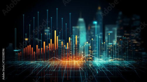 Stock market abstract background, economic and infographic concept © Derby