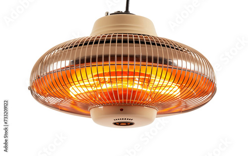 Ceiling Mounted Electric Heater Isolated on Transparent Background PNG.