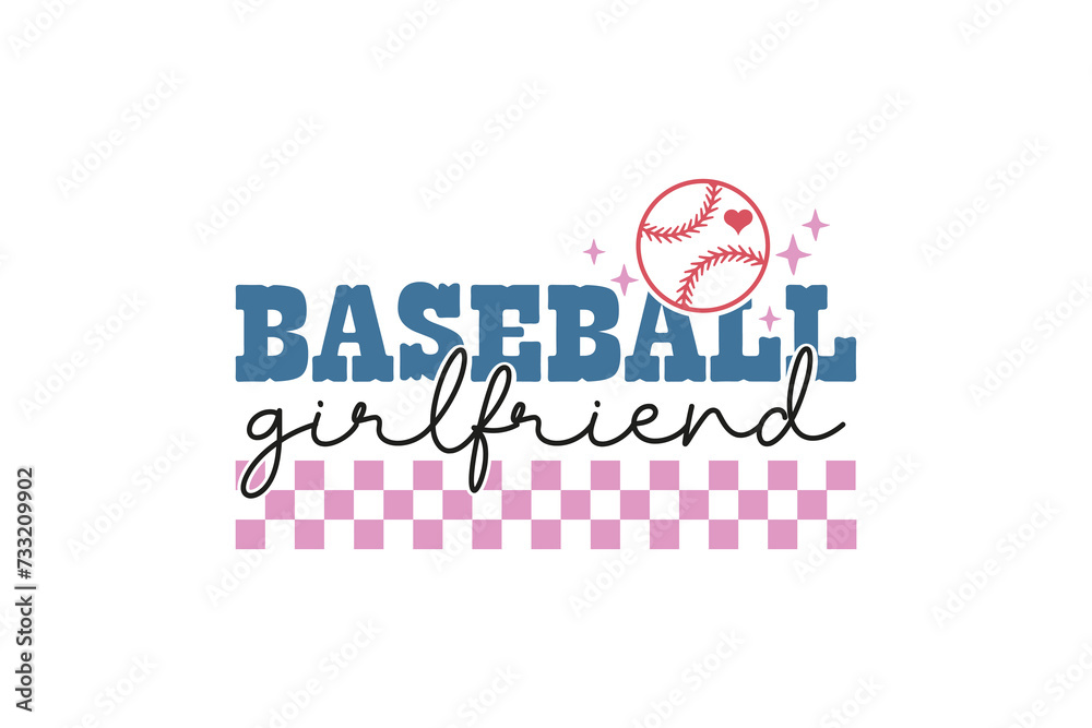 Retro Baseball SVG Design, Baseball Girlfriend 