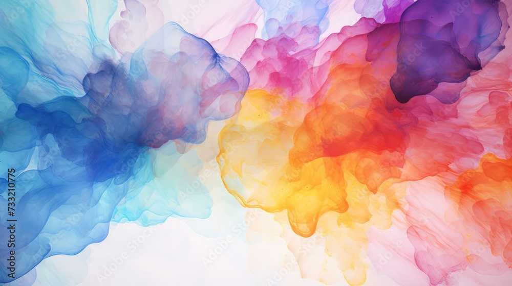 Watercolor colorful stains abstract background.