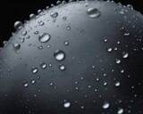 Glistening Water Drops on Dark Surface - Illustration for Graphic Design