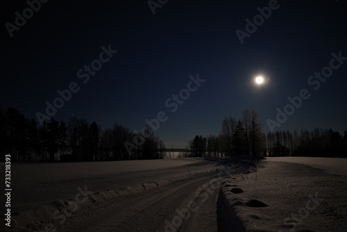 Snowy Landscape and the Moon
2023.03.07 19:56 Leppävirta, Finland
Pentax K-70 + Samyang 16 mm
16 mm, f/2, 2 s, ISO 400
 photo
