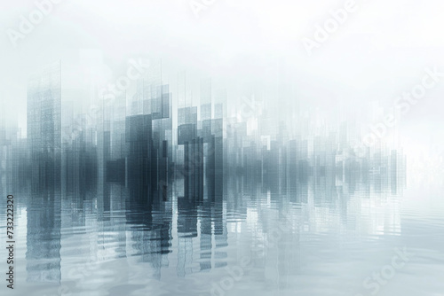 Abstract images of buildings and reflection of water. © imlane