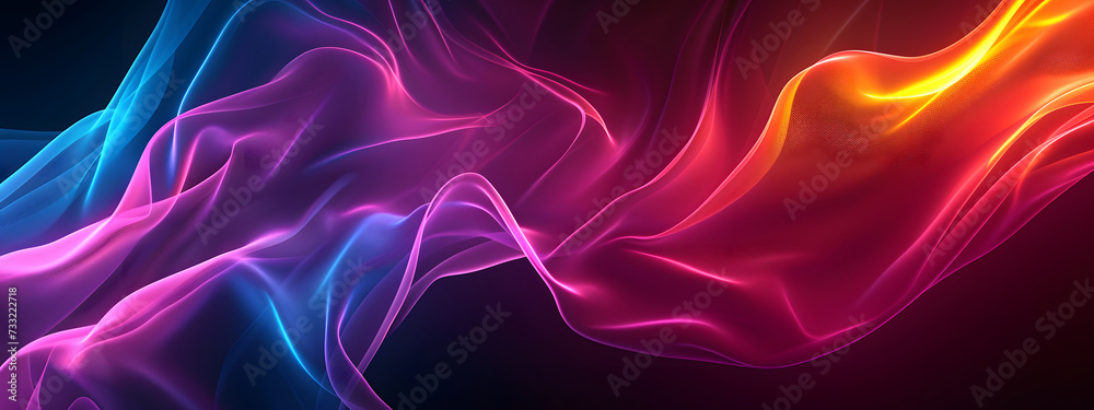 Obraz premium neon gradient on dark background
