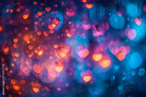 Illuminated heart Love in a Magical Winter photo