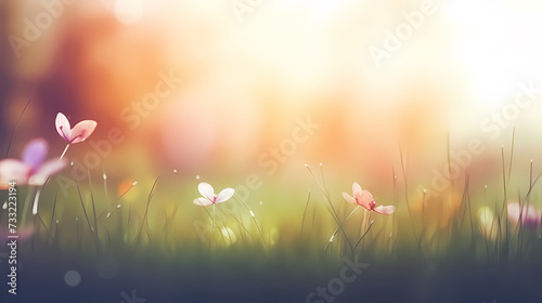 Spring nature background, ecology and healthy environment concept photo