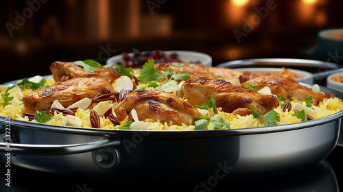 chicken with rice high definition(hd) photographic creative image