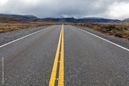 Nice view of the road through Argentinian Patagonia.