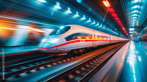  Speeding Bullet: High-Speed Train in Motion