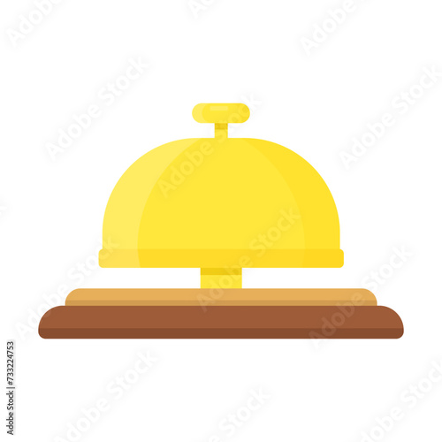 reception bell in gold color