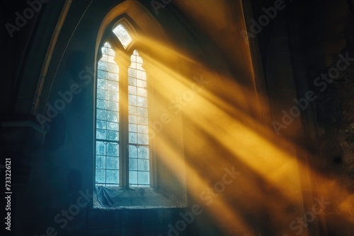 Light going through a church window