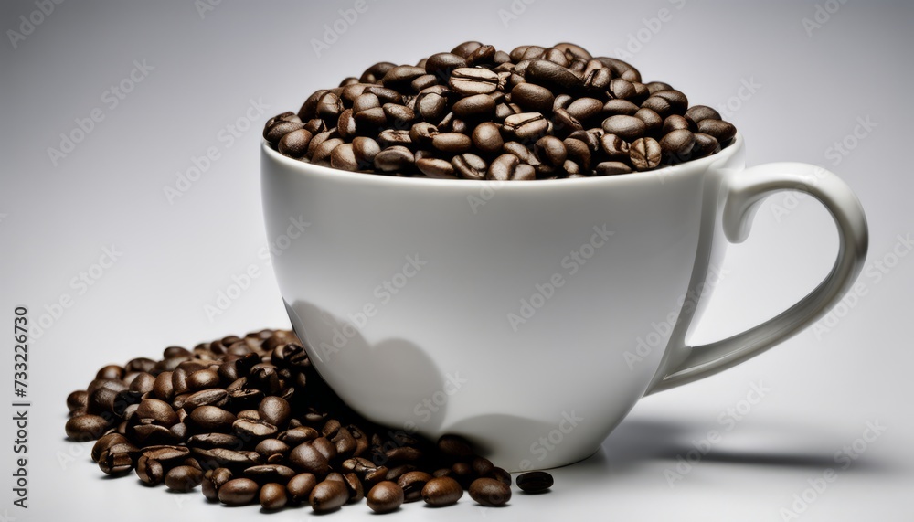 Fototapeta premium A cup of coffee with a spoon in it