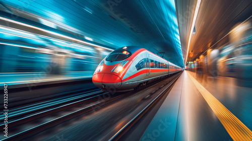  Speeding Bullet: High-Speed Train in Motion