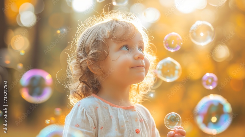 A toddler's giggle as they pop soap bubbles, the epitome of simple childhood joys