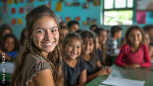 Radiant Teacher with Students