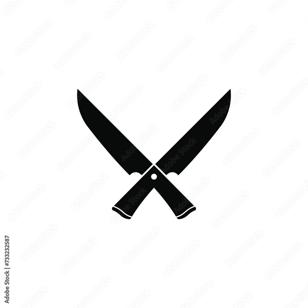 knife silhouette logo design concept knife silhouette logo design concept