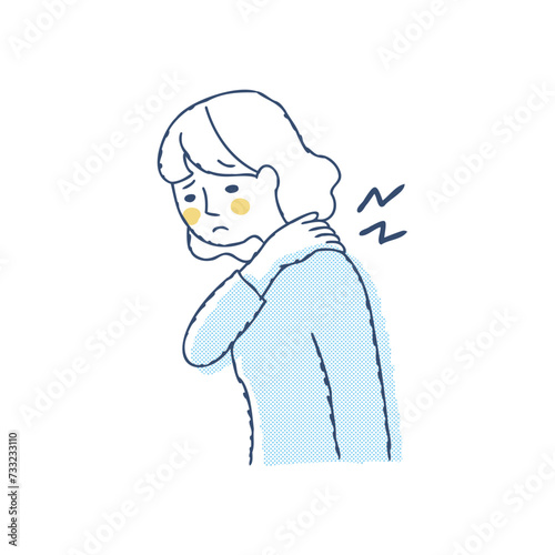 肩こりで困っている女性