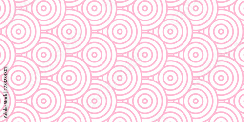 Modern diamond geometric ocean spiral pattern and abstract circle wave lines. pink seamless tile stripe geomatics overlapping create retro square line backdrop pattern background. Overlapping Pattern.