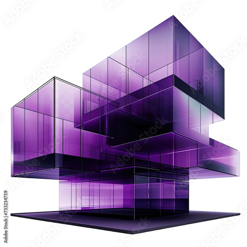 abstract modern building purple