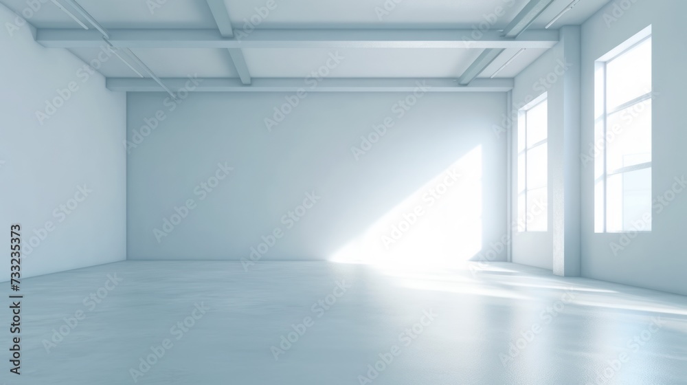 Modern studio background, empty space white interior. Modern studio background, empty space white interior.
