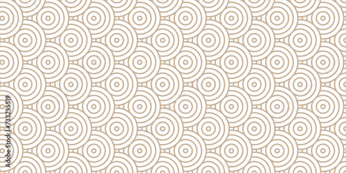 Seamless wave pattern with circles fabric curl Transparent vector backdrop. Seamless overlapping pattern with wave line circle brown geometric retro background.