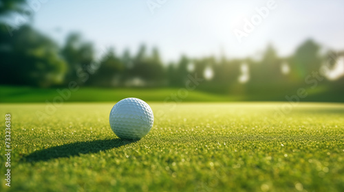golf course green grass with ball