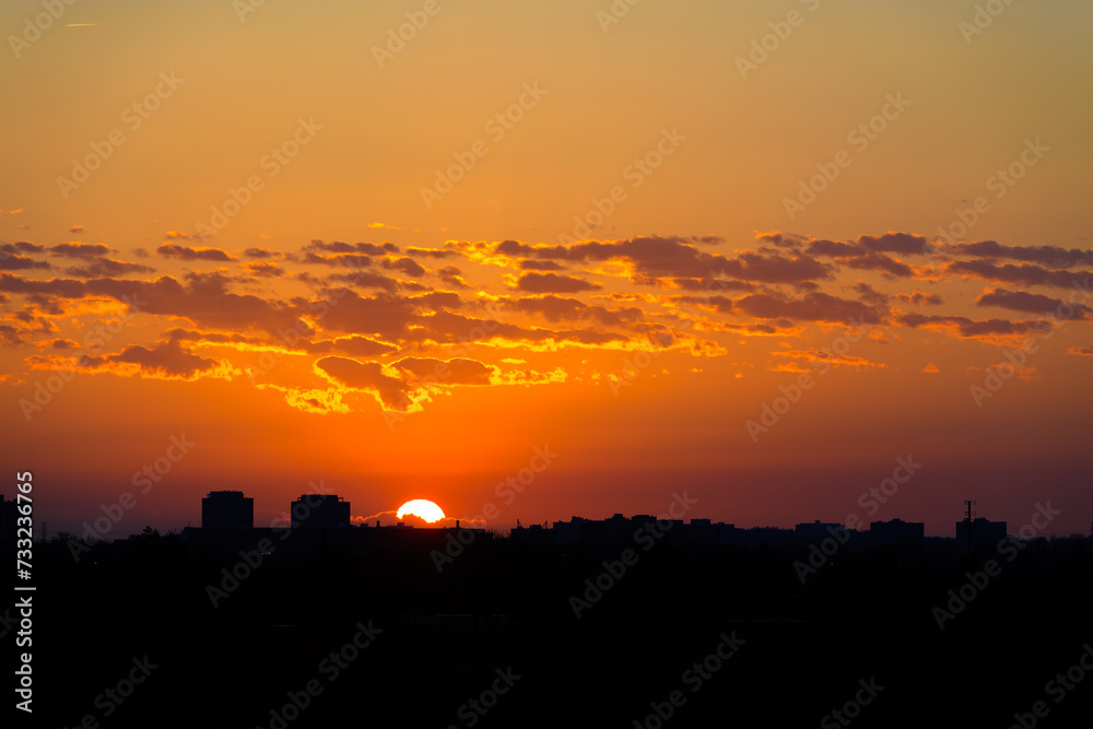 Fototapeta premium Sunrise sky and horizon