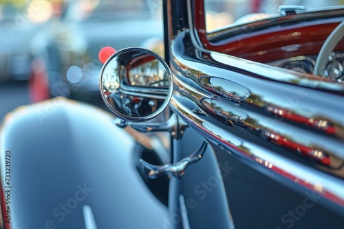 Vintage Car Mirror Reflections