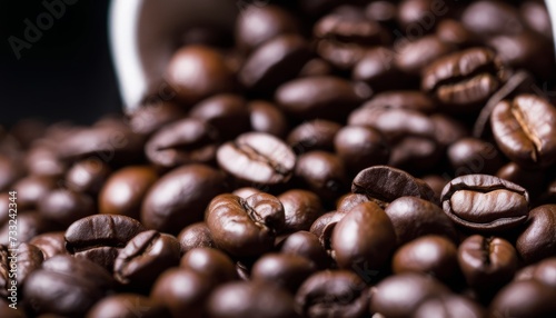 A pile of coffee beans in a bowl