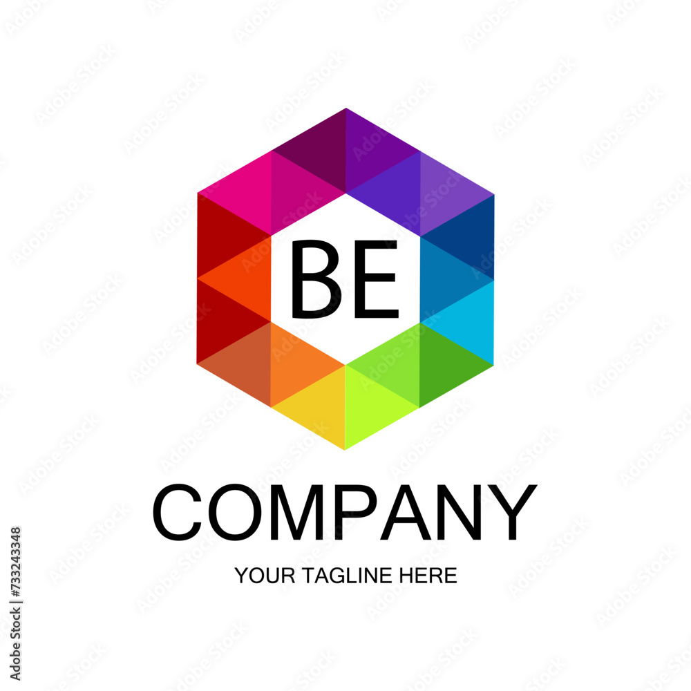 BE letter logo creative design with vector graphic, BE simple and modern logo.