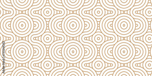 Modern diamond geometric waves spiral pattern abstract circle wave lines. Brown seamless tile stripe geomatics overlapping create retro square line backdrop pattern background. Overlapping Pattern.