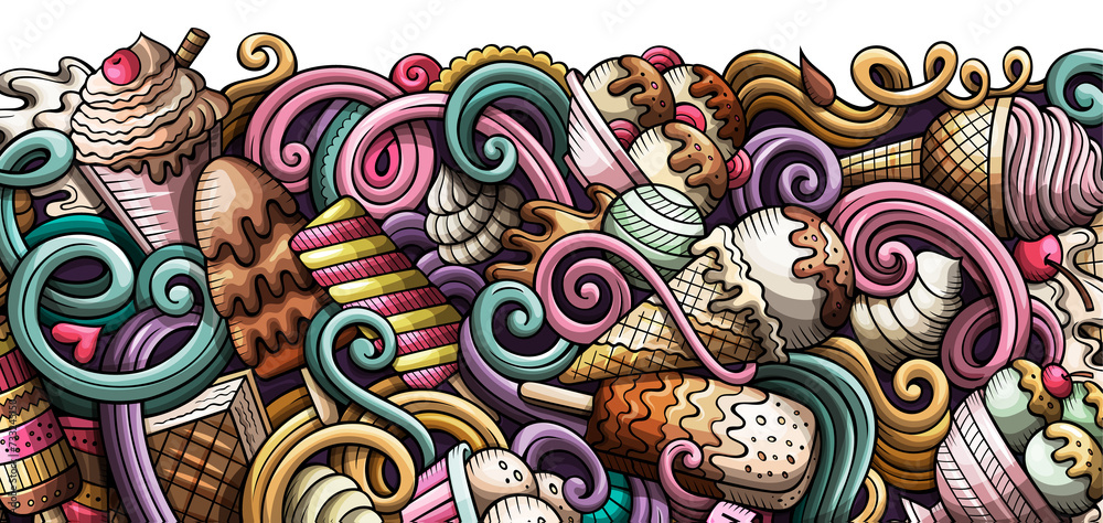 Ice Cream cartoon banner Ice Cream cartoon banner