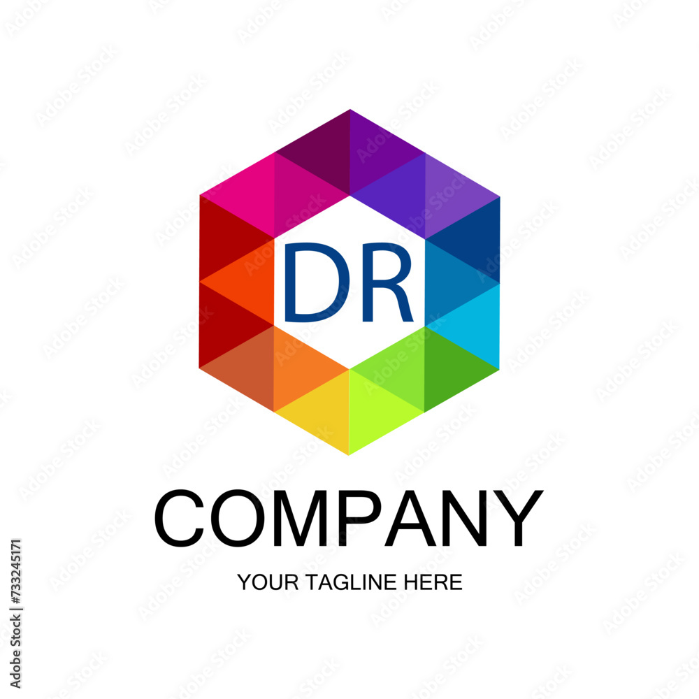Fototapeta premium DR letter logo creative design with vector graphic, DR simple and modern logo.